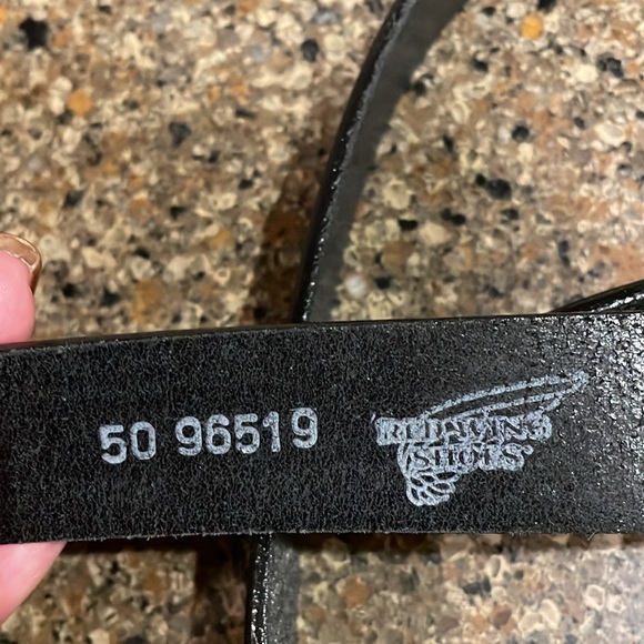 Redwing Leather Black Belt Style 96519 Gold Buckle Size 50 Excellent Condition - Picture 4 of 9